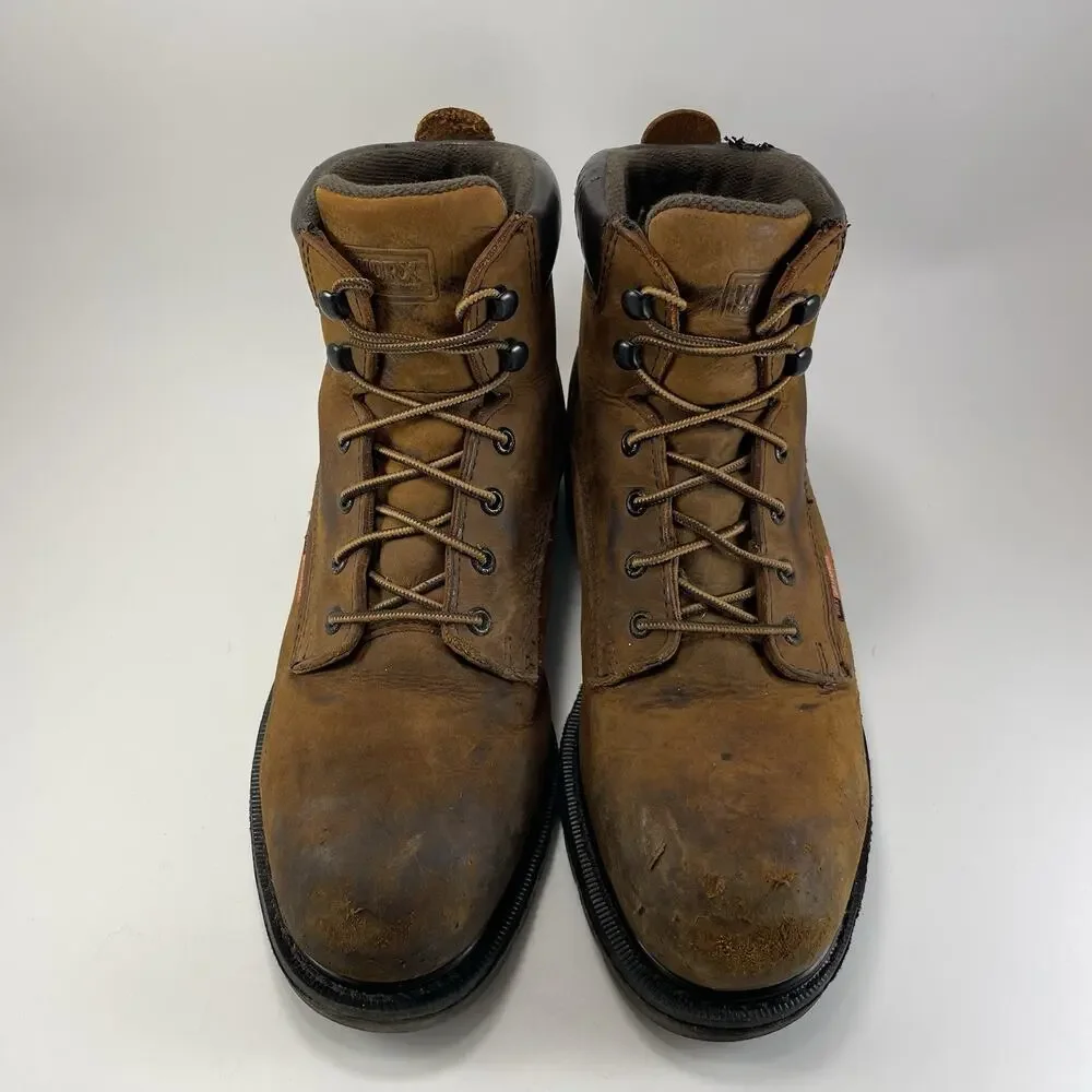Worx by Red Wing 5606 Steel Toe Work Boots Mens Size 10.5 M Brown Leather EH
